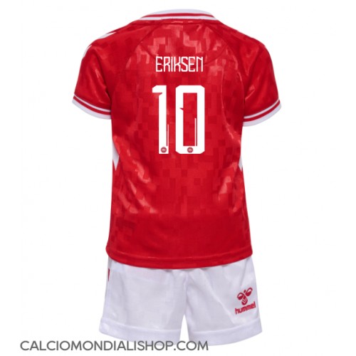 Maglie da calcio Danimarca Christian Eriksen #10 Prima Maglia Bambino Europei 2024 Manica Corta (+ Pantaloni corti)